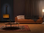 LED water vapour fireplaces