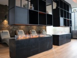 LED water vapour fireplaces